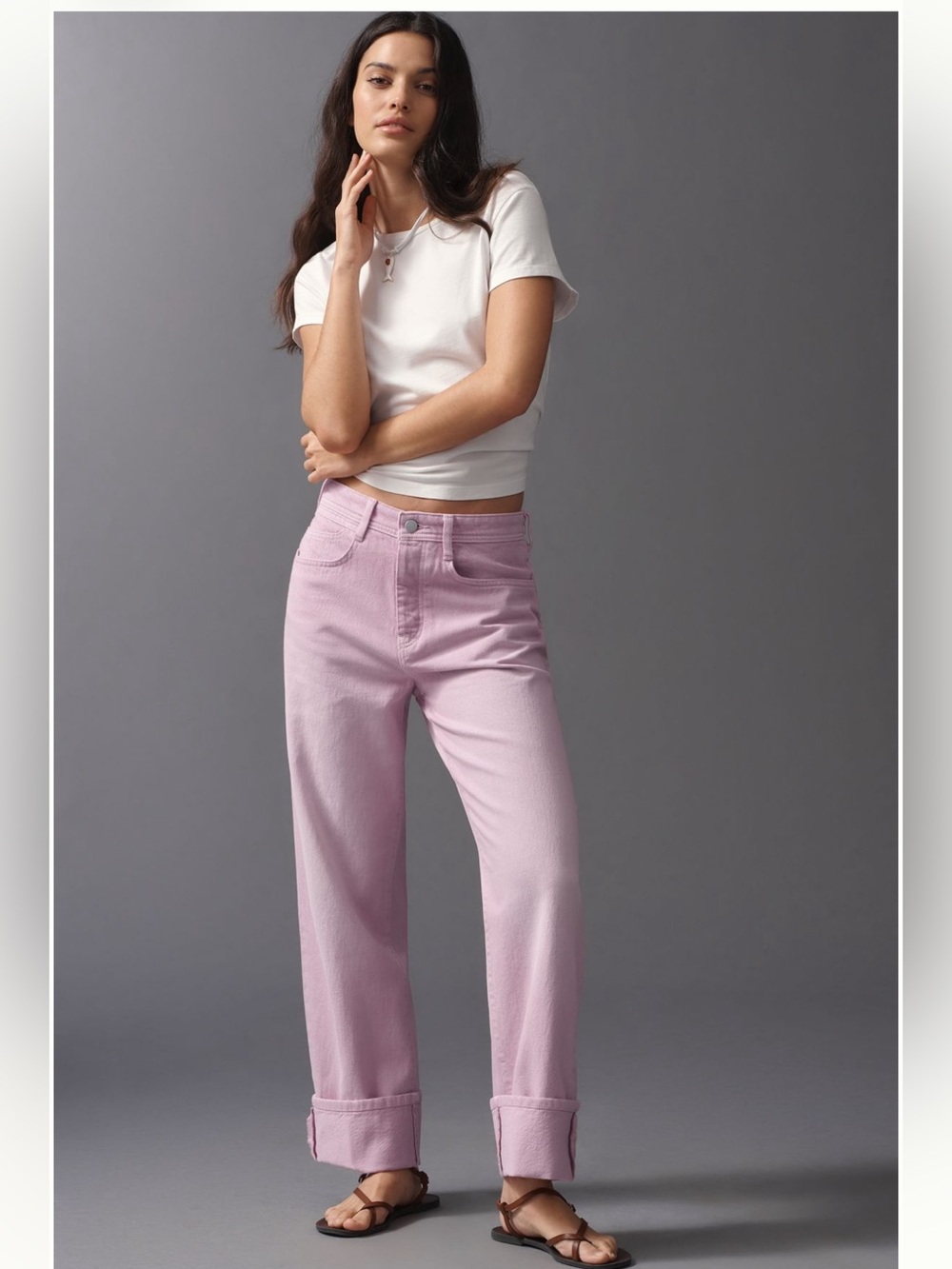 Anthropologie Pink Wide-Leg High Rise Jeans 🩷NWOT